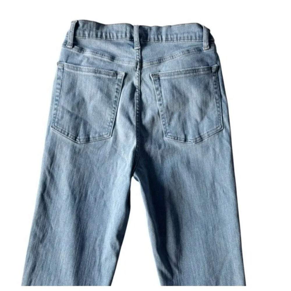 FRAME Le Easy High Waist Raw Hem Flare Jeans Wone's Sz 27 Wilson Raw After Wash